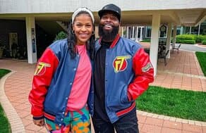Navy and red custom varsity jackets